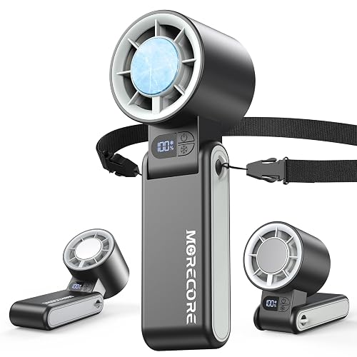 MORECORE Portable Handheld Fan with Ice Cooler