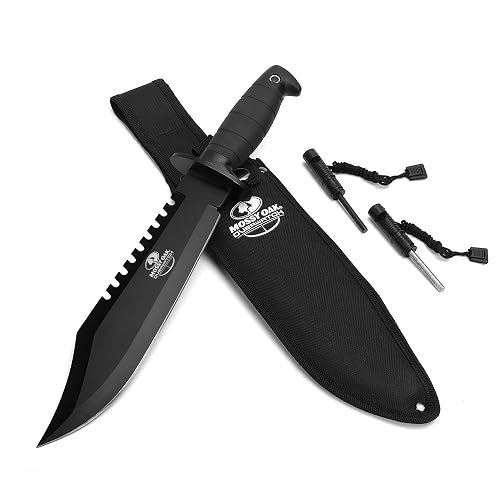 Mossy Oak 15-inch Survival Knife with Sharpener