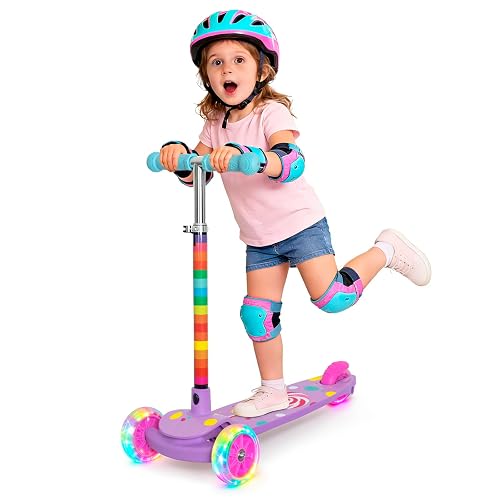 Nattork 3-Wheel Toddler Kick Scooter Girls Boys