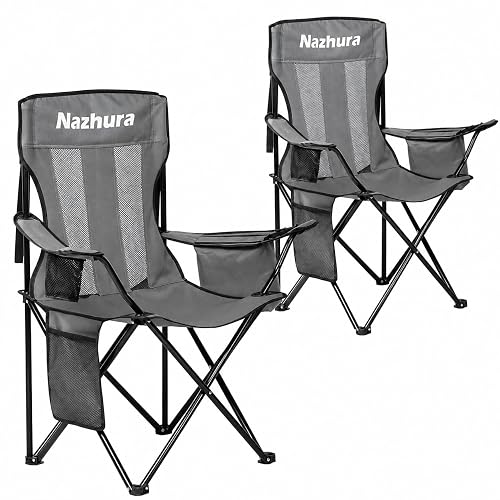 Nazhura 2 Pack Outdoor Camping Chairs /Foldable/Portable