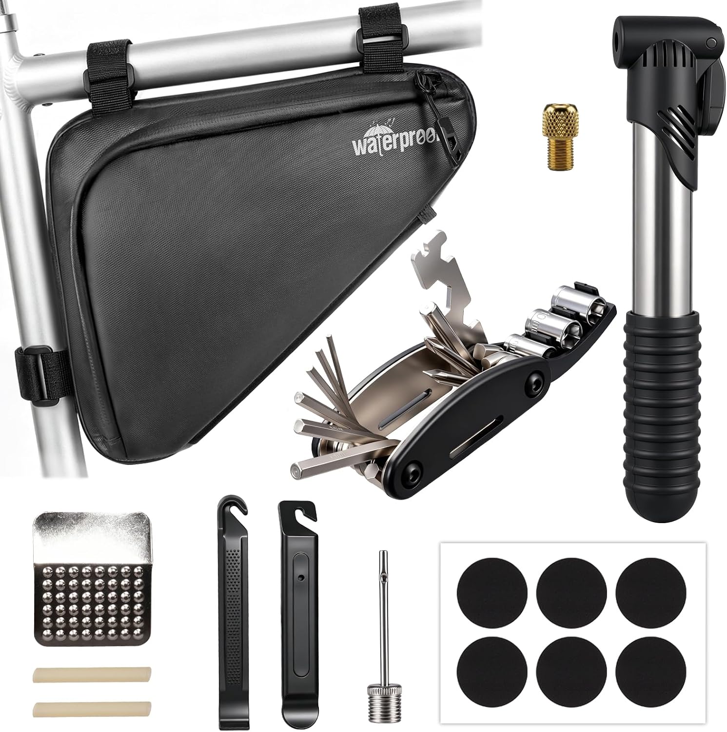 NDakter Bike Frame Bag with Repair