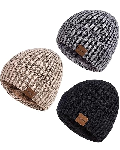 Nertpow Mens Beanie Hats 3 Pack