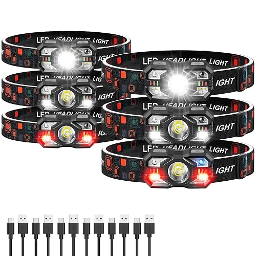 Northlet Headlamp Rechargeable 6Pack