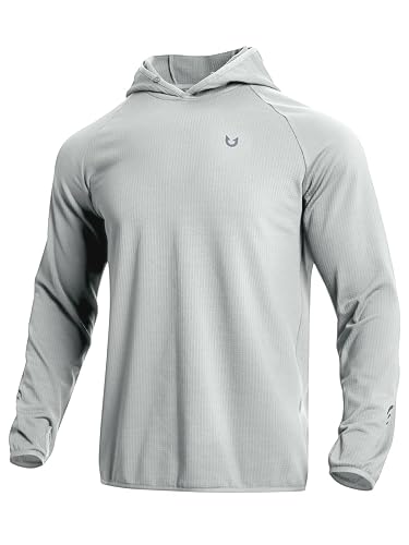 NORTHYARD Men's Lightweight Waffle Fleece Hoodie Running