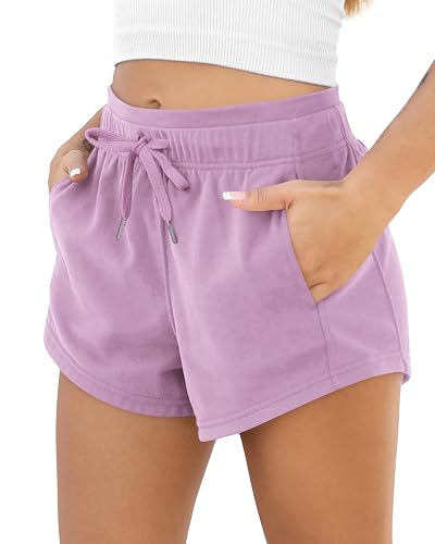 ODODOS Women's Sweat Shorts with Pockets Cotton