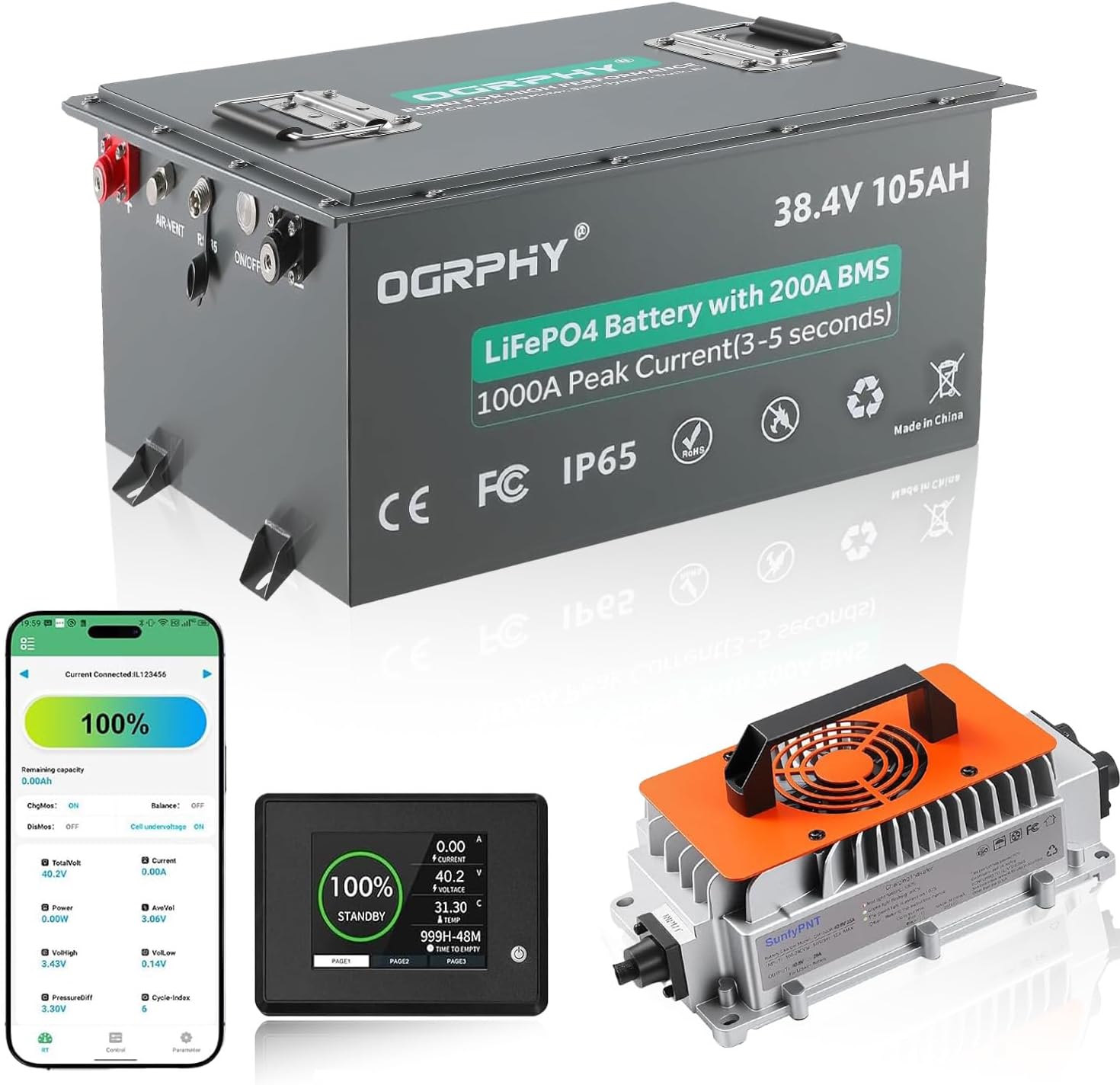 OGRPHY Lithium Golf Cart Battery