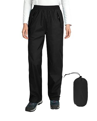 Outdoor Ventures Women's Rain Pants Packable Waterproof