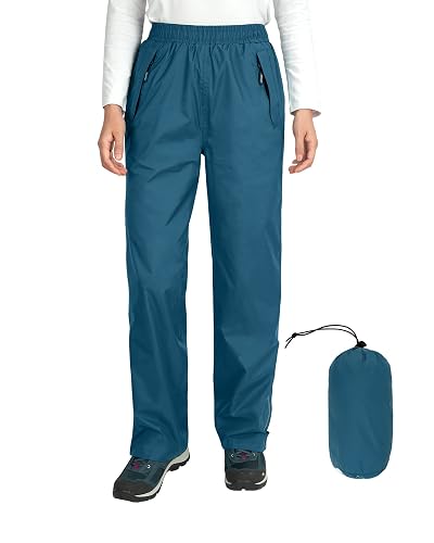 Outdoor Ventures Women's Rain Pants Packable Waterproof