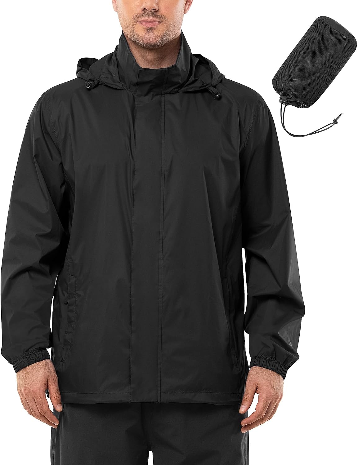 Outdoor Ventures Mens Rain Jacket Packable Waterproof