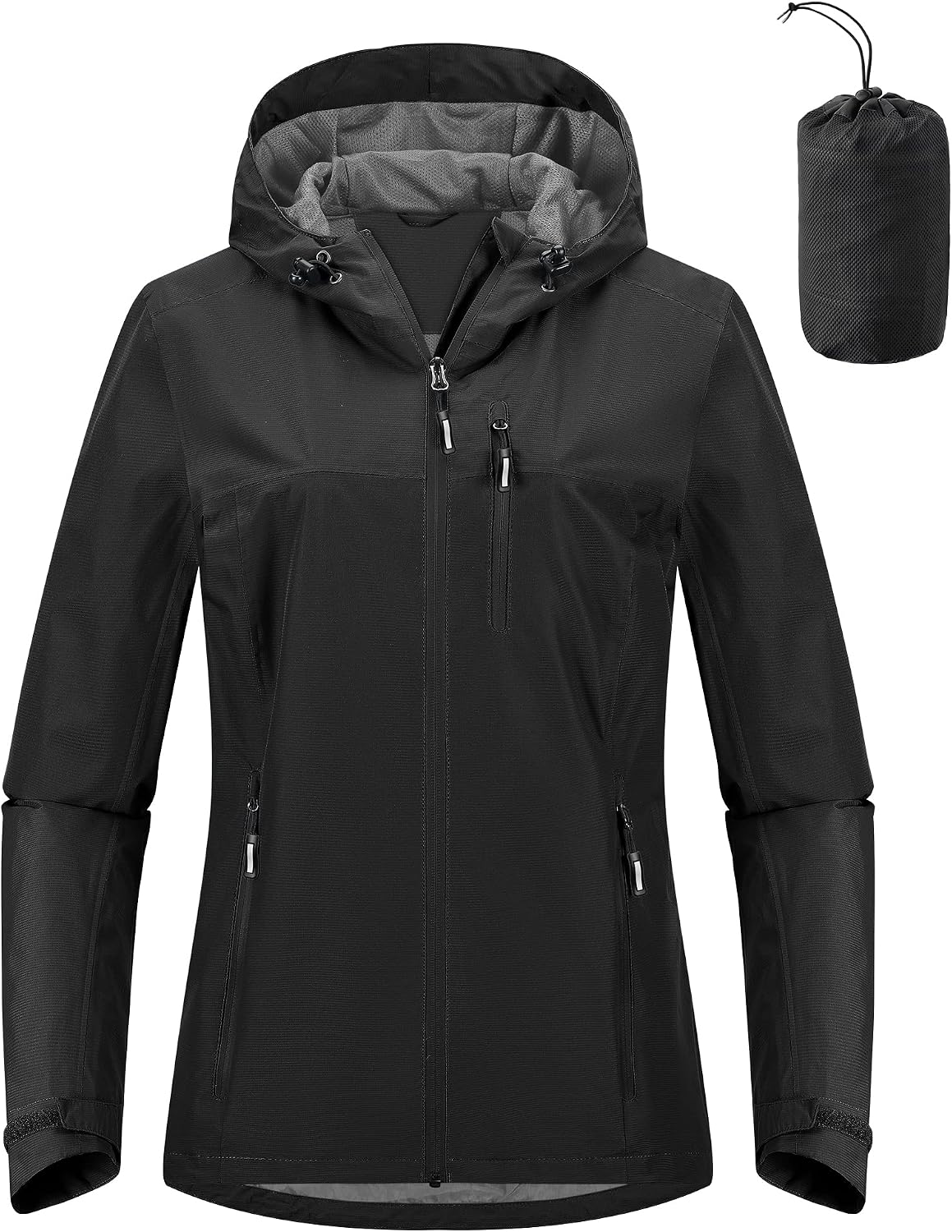 Outdoor Ventures Packable Rain Jacket Women Cycling
