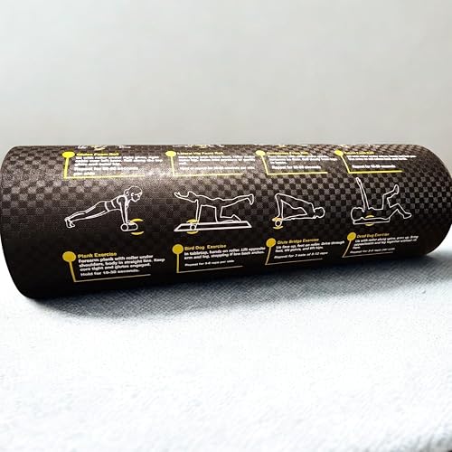 Pain-Free Fitness Foam Roller with Printed Exercises