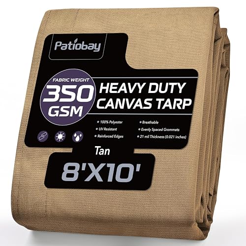 Patiobay Canvas Tarp 8x10 Feet