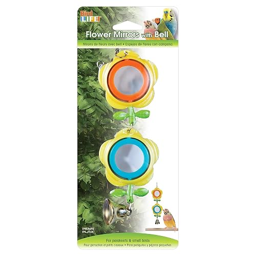 Penn-Plax Bird Life Two Flower Mirror with