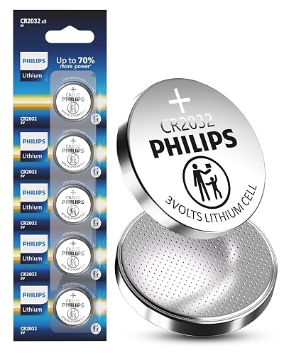 PHILIPS CR2032 Lithium Cell Battery 5 Pack
