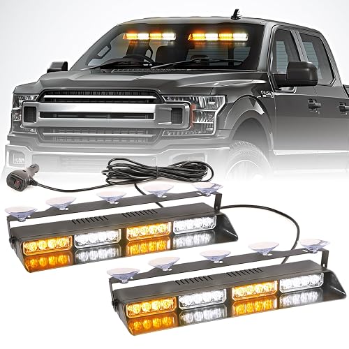 PKINGLAKE 2 in 1 LED Emergency Dash