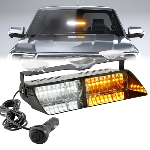 PKINGLAKE LED Dash Emergency Strobe Light 16