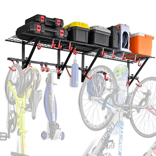 PLKOW Garage Wall Shelving Includes Bike Hooks
