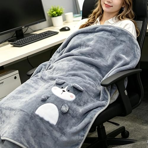 Plush Throw Blanket Convertible Blanket Pillow Foldable