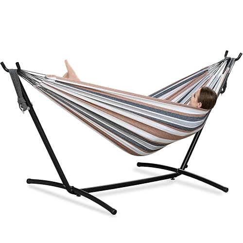 PNAEUT Double Hammocks with Stand for Outside