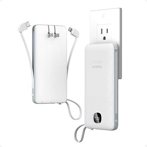 Portable Charger with Built in Cables
