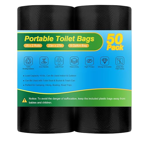 Portable Toilet Bags - 8 Gallon Camping