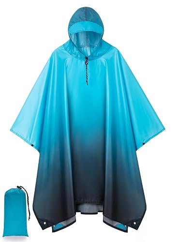 POWINSUN Hooded Rain Poncho for Adult