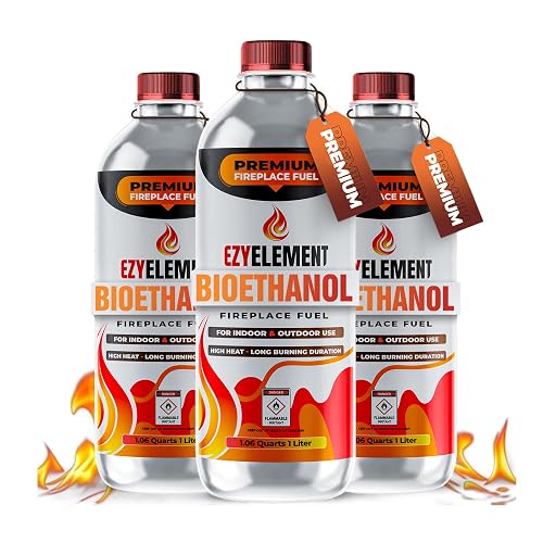 Premium Bioethanol Fireplace Fuel 3x1 Liter -