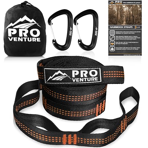 Pro Venture Hammock Straps and 2 Carabiners