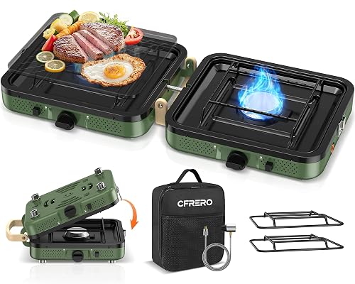 Propane 2-Burner Foldable Camping Stove with Carry