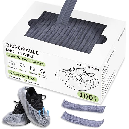 PUPILLEMON 50/100/200 Pack Non-Woven Shoe Covers Disposable
