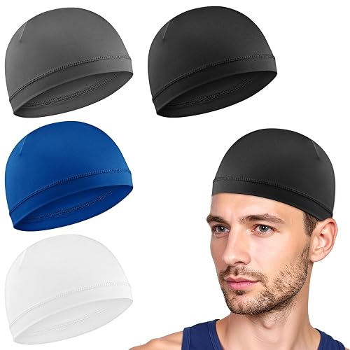 Qianyu 4pcs Skull Caps Breathable Thin Sleep
