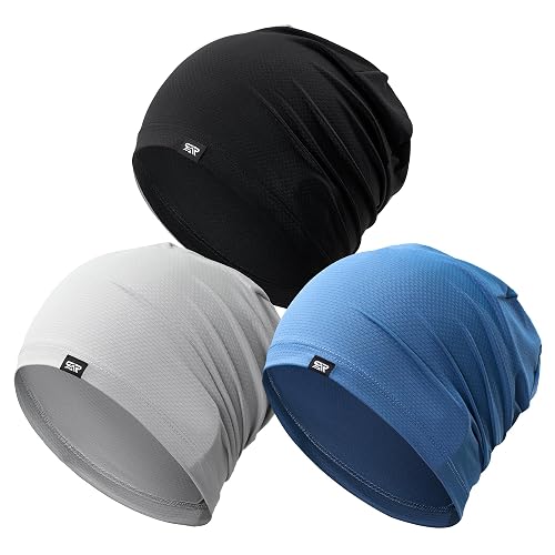 QINGLONGLIN 3Pcs Cooling Skull Cap for Men