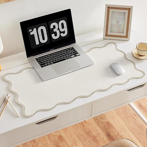 Ralxion Beige Scalloped Desk Mat