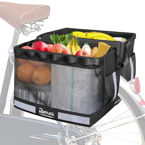 RAYMACE 2Pack Bike Grocery Panniers for Bicycles