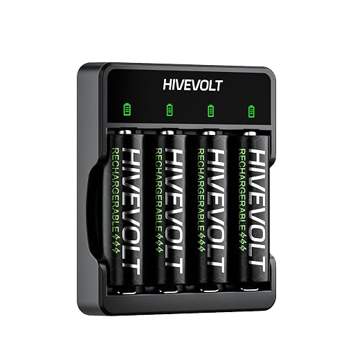 Rechargeable AA Batteries with Charger