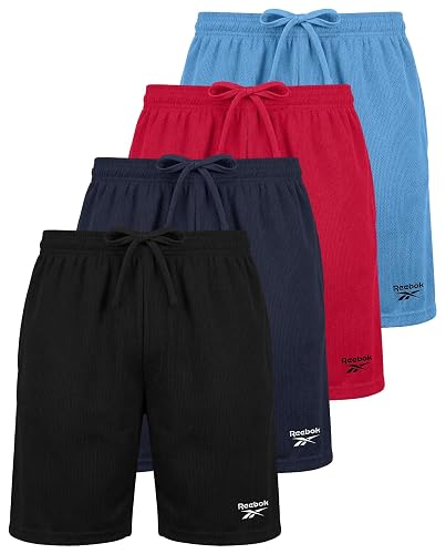 Reebok 4 Pack: Boys’ Athletic Mesh Shorts