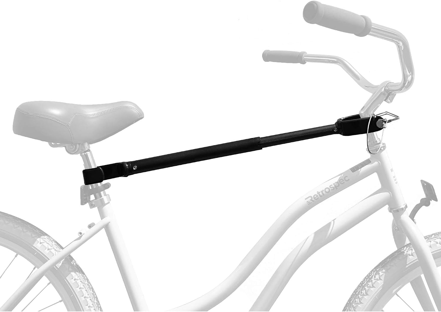 Retrospec Cross-Bar Adapter: Universal Top Tube Mount for Step-Through Bikes