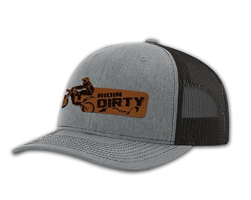 Ridin Dirty Leather Patch Snapback Trucker Hat