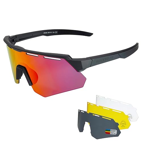 ROCKBROS Polarized Sports Sunglasses for Men Baseball
