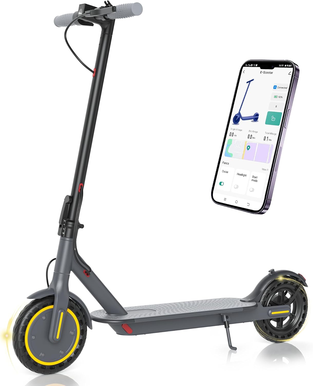 Roinside UP6 electric scooter foldable design and solid tires