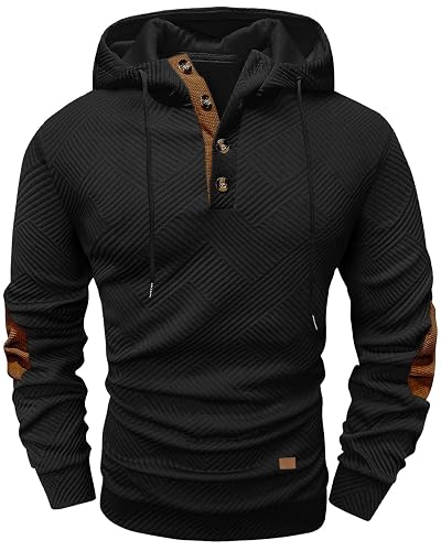 Ryehack Men's Hoodies Pullover Casual Long Sleeve