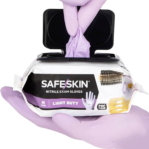 SAFESKIN Disposable Nitrile Gloves in POP-N-GO Pack