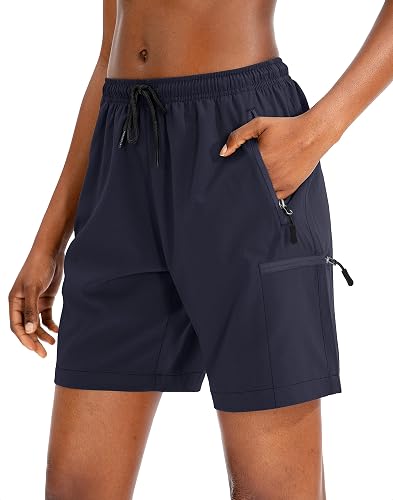 SANTINY Women's 5''/ 7''/9'' Hiking Cargo Shorts