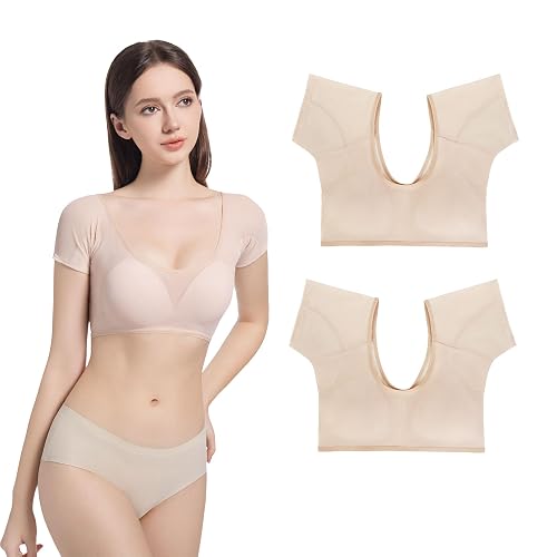 satithry 2PCS Women's Mesh Underarm Sweat Absorbent