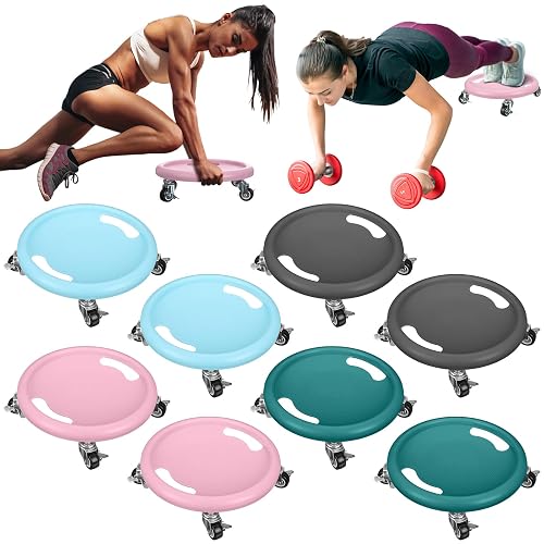 Seenelling 8 Pcs Abdominal Exercise Roller Wheel