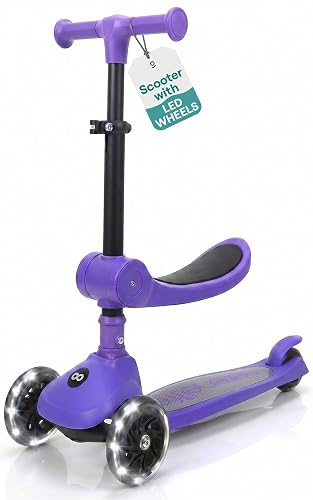 SereneLife 3 Wheel Scooter for Toddlers &