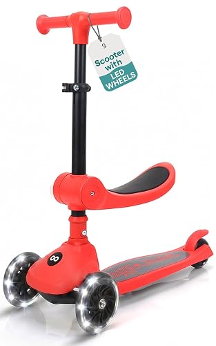 SereneLife 3 Wheel Scooter for Toddlers &