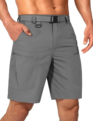 Shallowlulu Mens Cargo Hiking Shorts Water Resistant