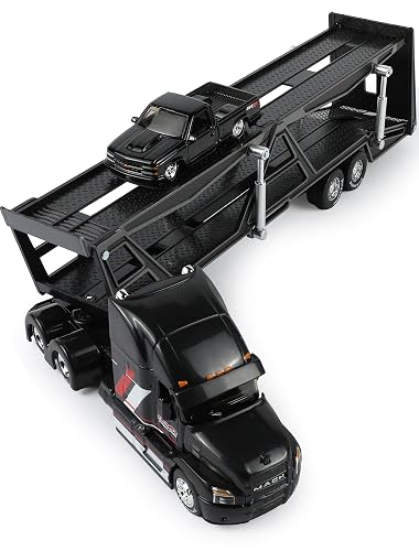 SHINESIGNAL Semi Truck Trailer with Car Model
