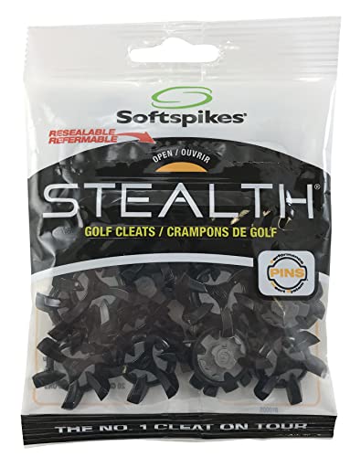 SOFTSPIKES Unisex Adult Black Stealth Golf Cleats